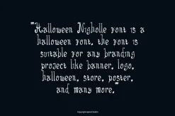 Halloween Nigholle Font