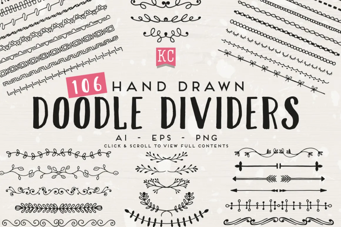Hand Drawn Doodle Dividers