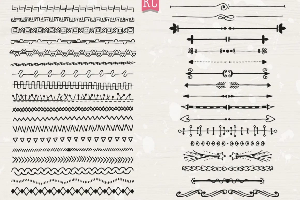 Hand Drawn Doodle Dividers