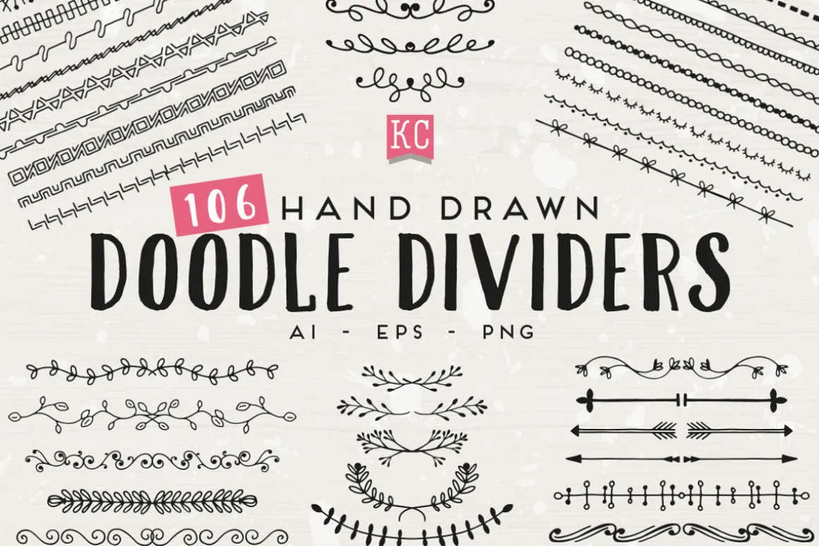 Hand Drawn Doodle Dividers