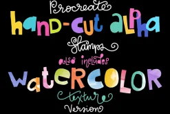 Hand-Cut Alphabet for Procreate
