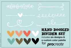 Hand Doodled Dividers for Procreate
