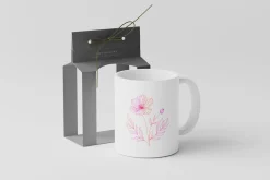 Hand Draw Line Art Flowers Set