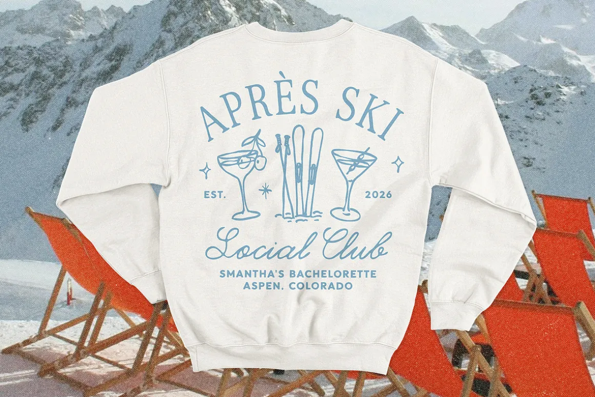 Hand-drawn Après-Ski Clipart Bundle