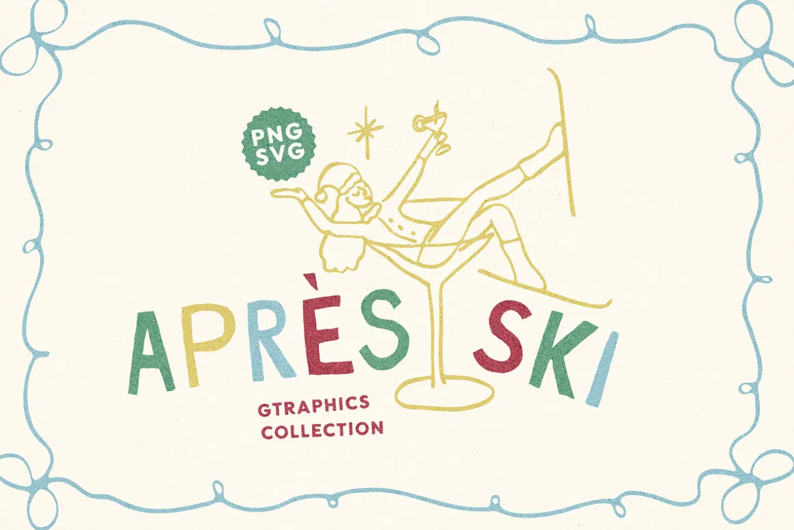 Hand-drawn Après-Ski Clipart Bundle