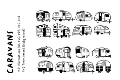 49+ Hand-Drawn Caravan | Travel Set