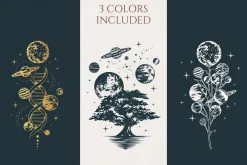 Handdrawn Celestial Space Collection