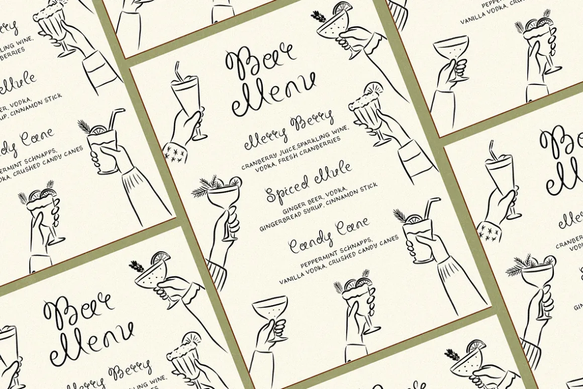 Hand Drawn Christmas Quirky Clipart
