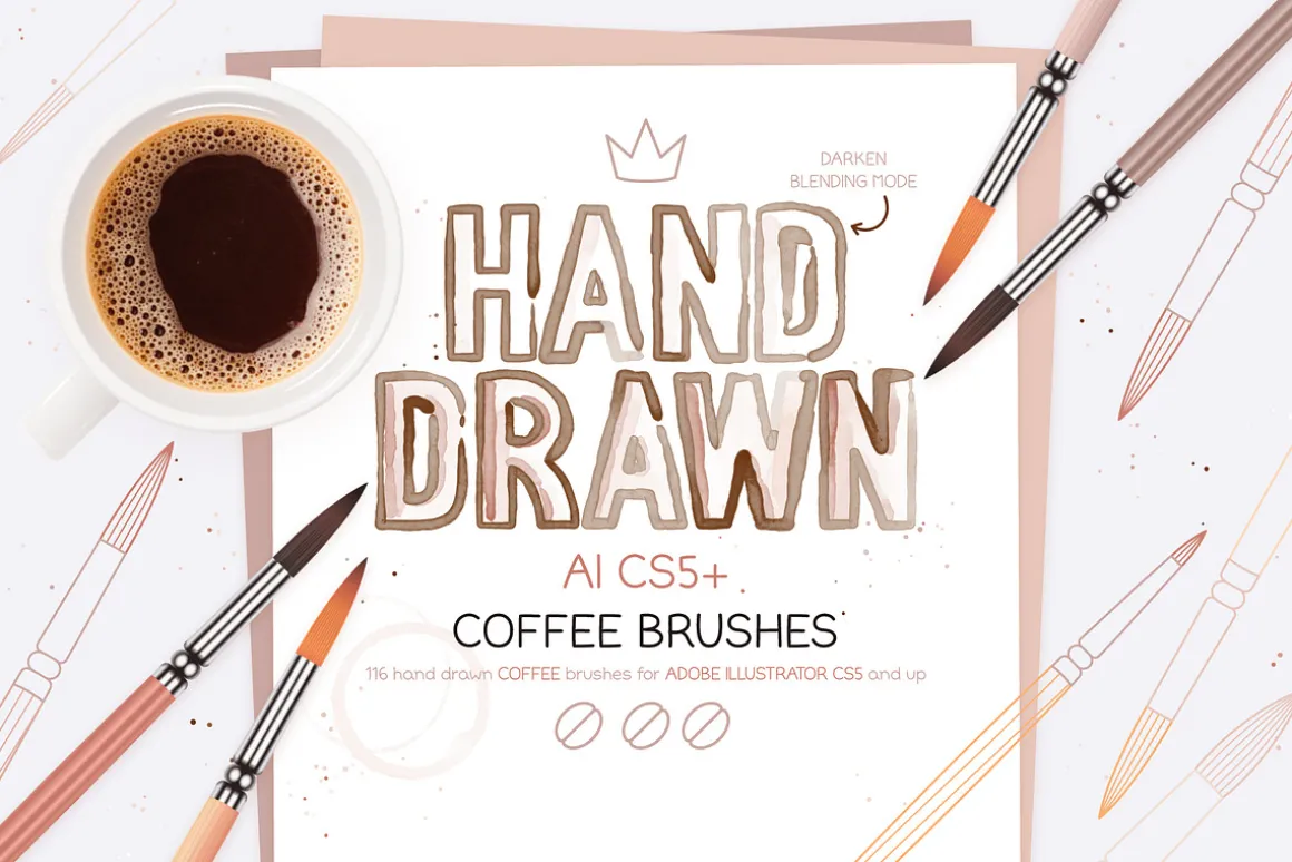 Hand Drawn Coffee Brushes