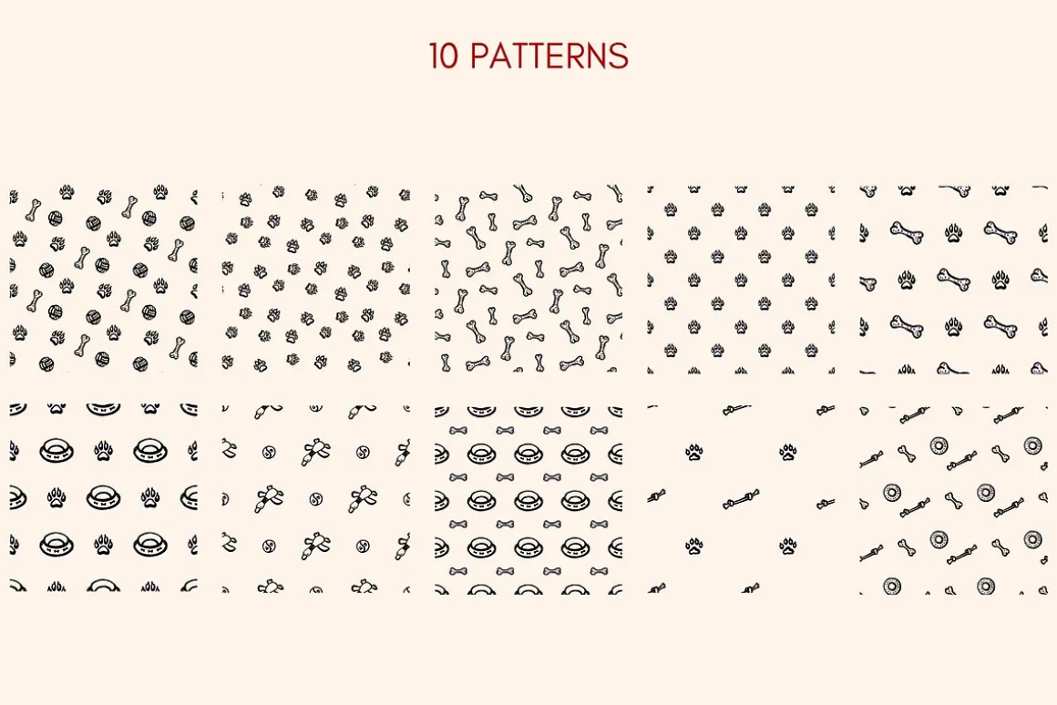 Hand-Drawn Dogs Cliparts Set