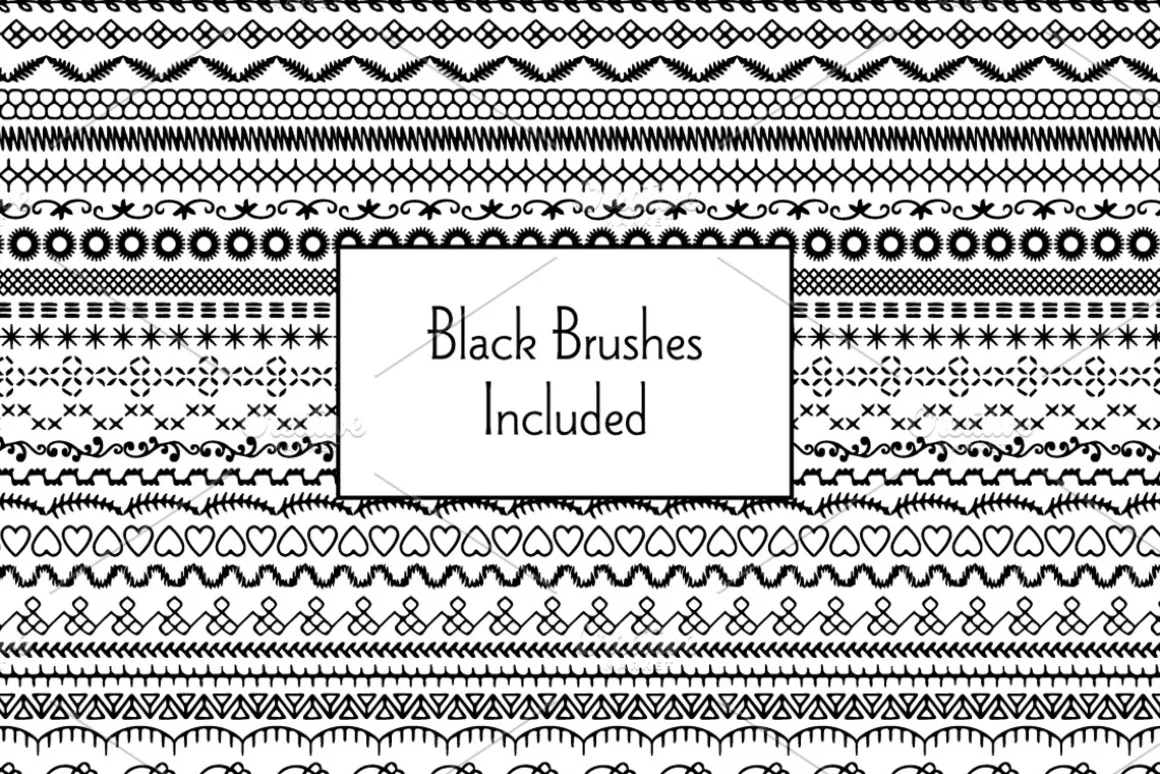 Hand Drawn Embroidery Borders