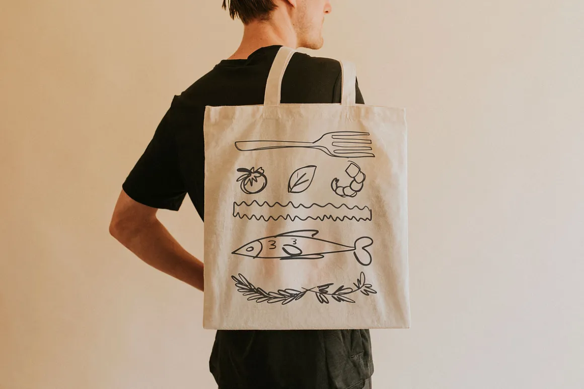 Hand drawn food for restaurants