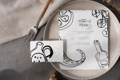 Hand drawn food for restaurants
