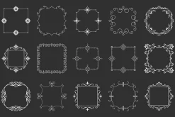 210 hand drawn frames & borders
