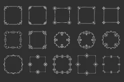 210 hand drawn frames & borders