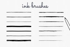 Handdrawn Ink Brushes Illustrator