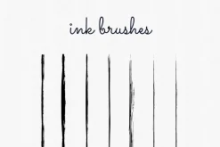 Handdrawn Ink Brushes Illustrator