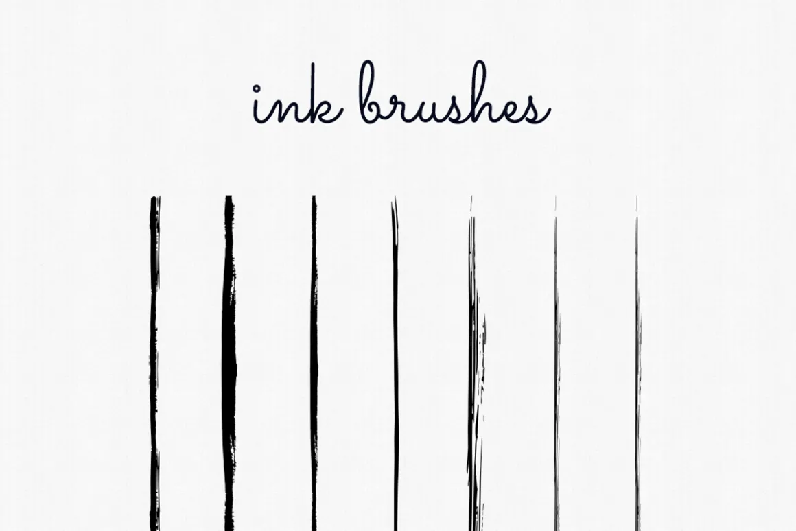 Handdrawn Ink Brushes Illustrator