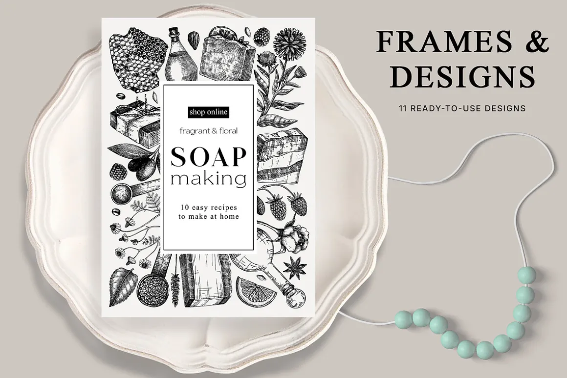 Hand-Drawn Soap Making Vector Set