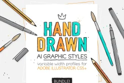 Hand Drawn Styles & Brushes BUNDLE!