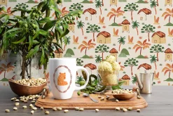 Hand drawn tropical floral patterns