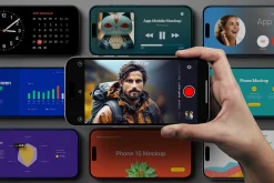 Hand Holding iPhone 15 Mockup