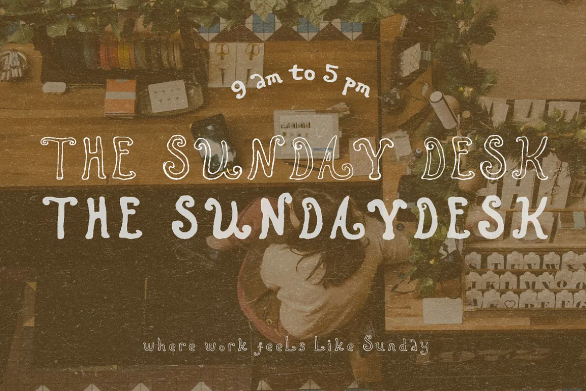 Hand Lettered Retro Outline Font