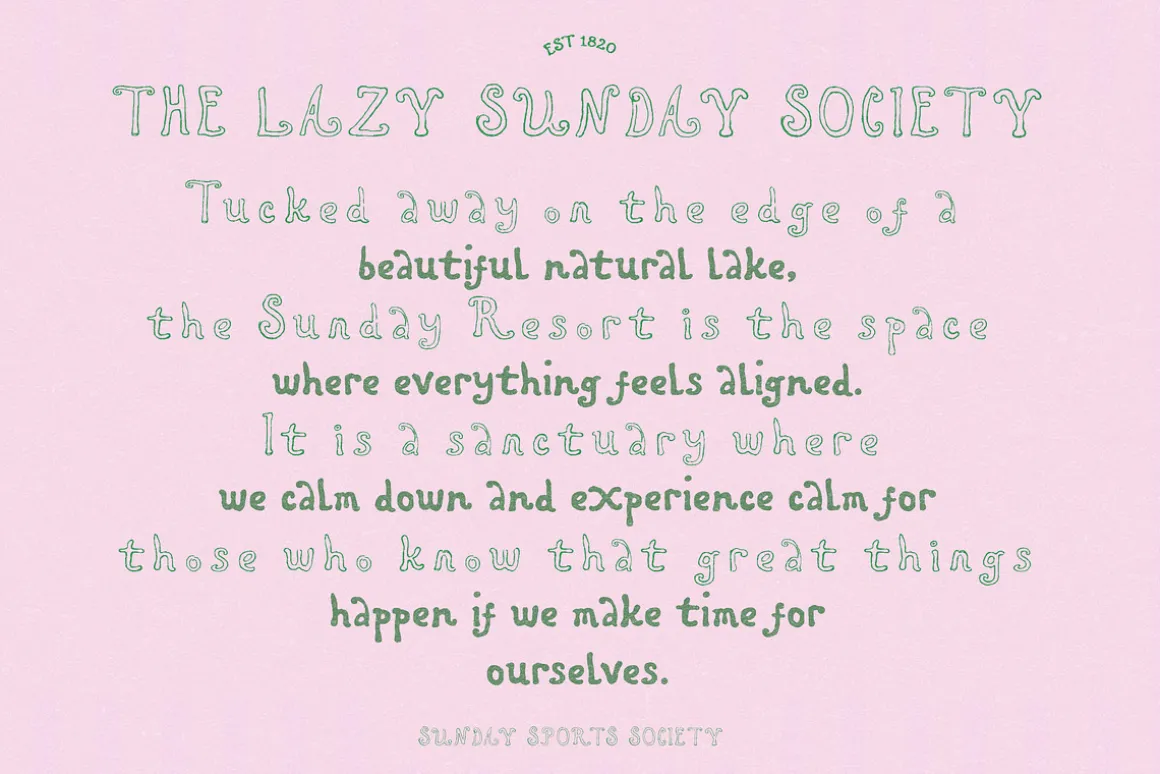 Hand Lettered Retro Outline Font