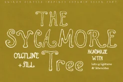 Hand Lettered Retro Outline Font