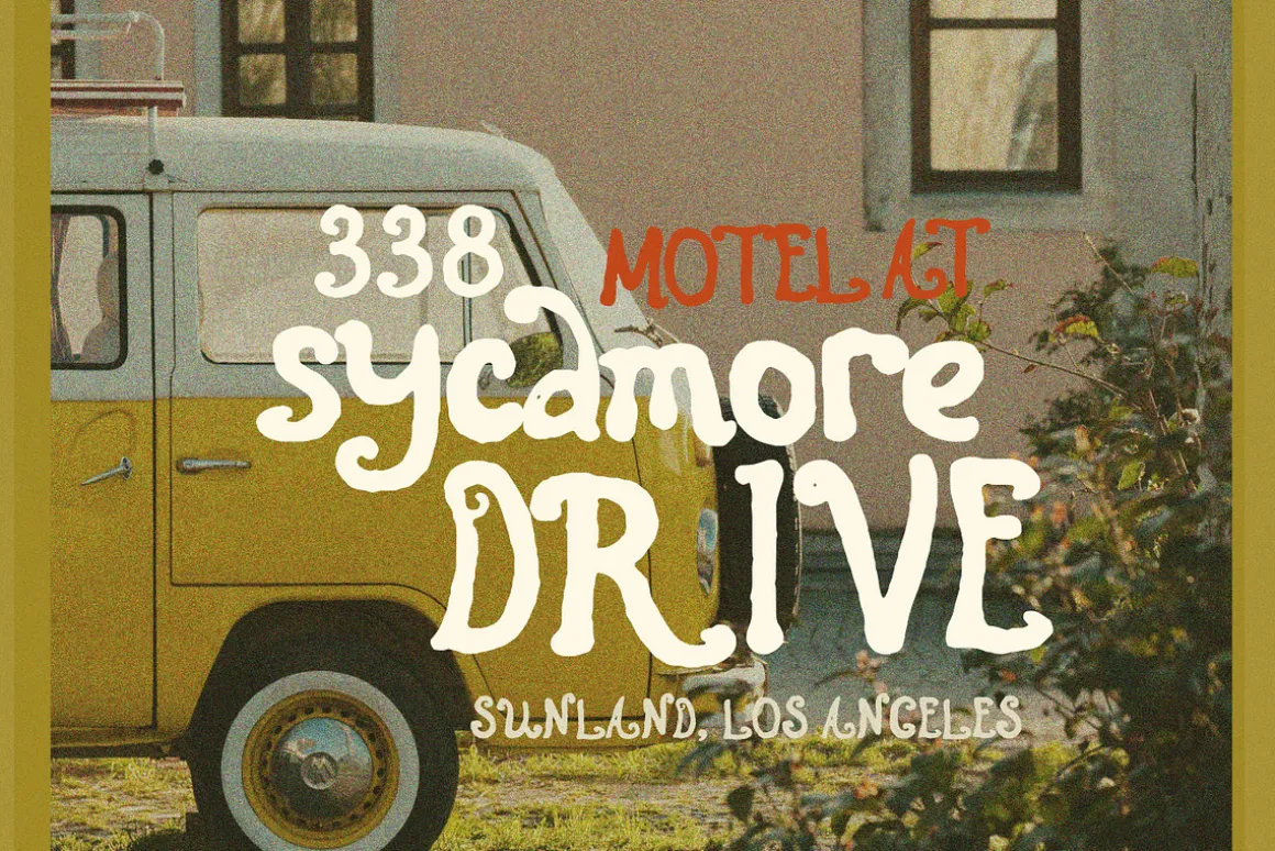 Hand Lettered Retro Outline Font