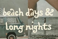 Hand Lettered Retro Outline Font