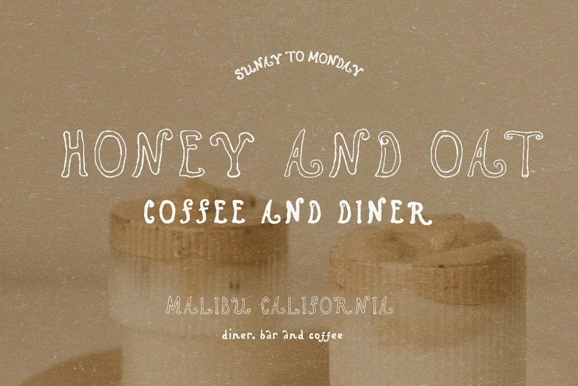 Hand Lettered Retro Outline Font