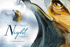 Hand-Painted Night Clipart Set