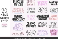 HANDWRITING FONT BUNDLE - 20 Fonts