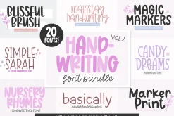 HANDWRITING FONT BUNDLE - 20 Fonts