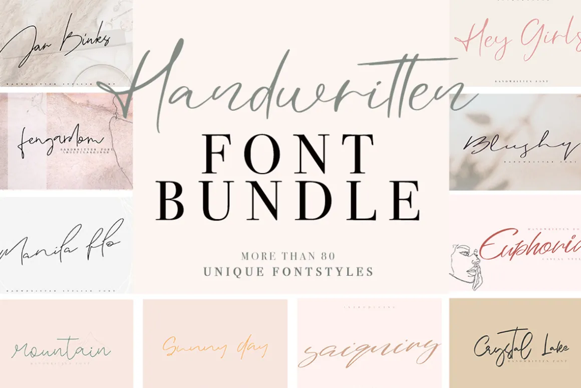 Handwritten FONT BUNDLE-Sale 99% OFF