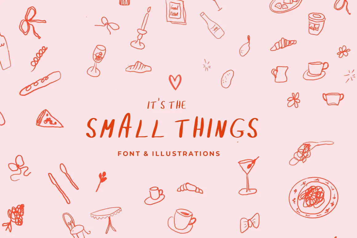 Handwritten Font + Hand Drawn Icons