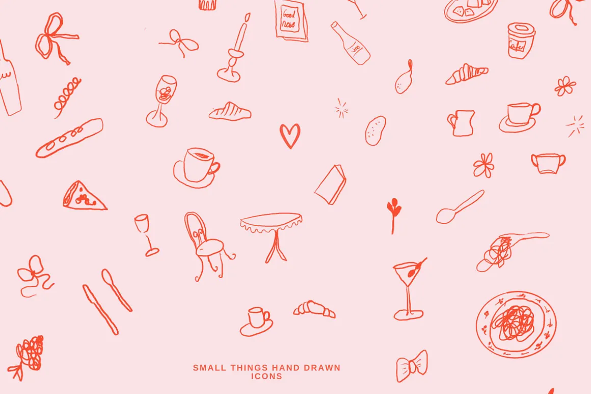 Handwritten Font + Hand Drawn Icons