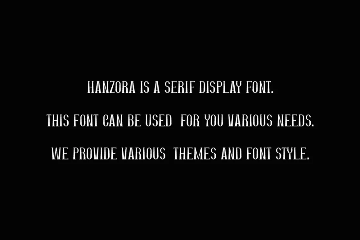 Hanzora - Luxury Bold Font