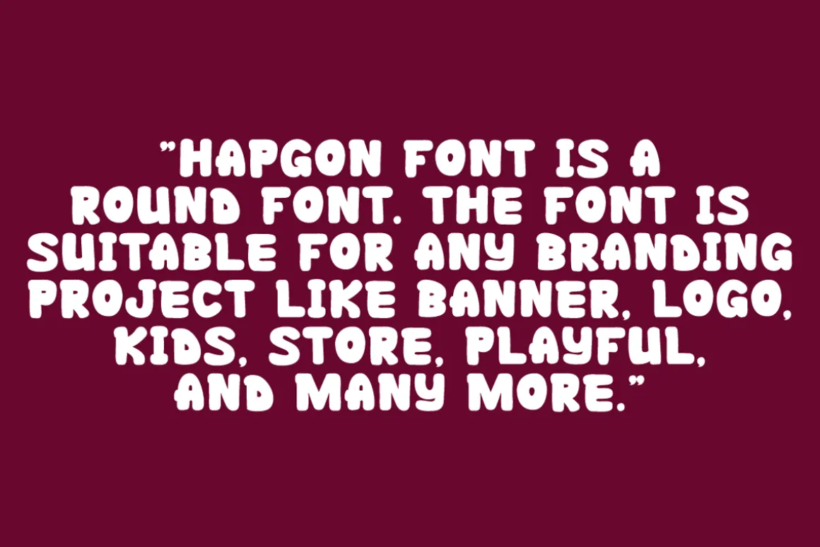 Hapgon - Round Font