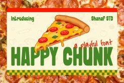 Happy Chunk Playful Food Font