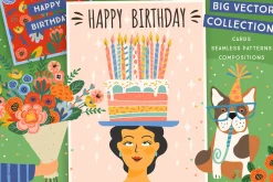 Happy Birthday Big vector collection