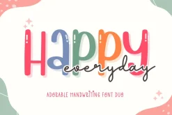 Happy Everyday - Cute Font Duo