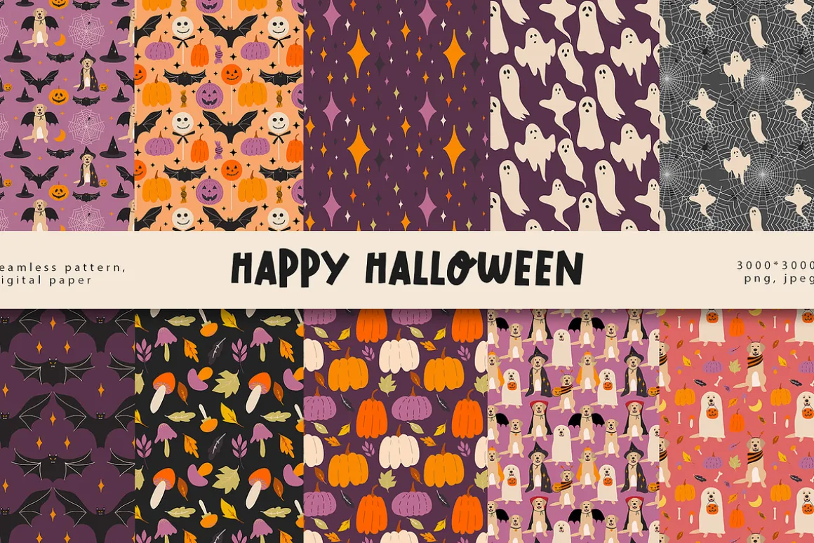 Happy Halloween art set