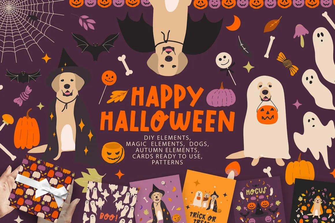 Happy Halloween art set