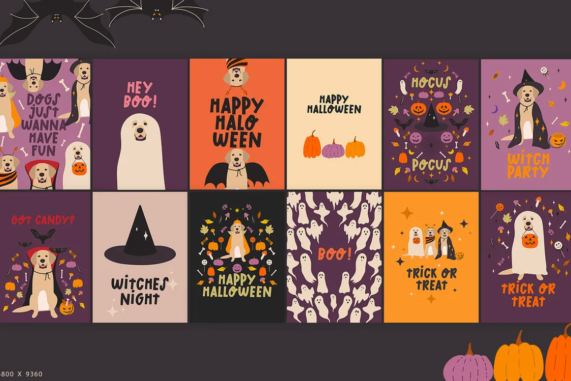Happy Halloween art set