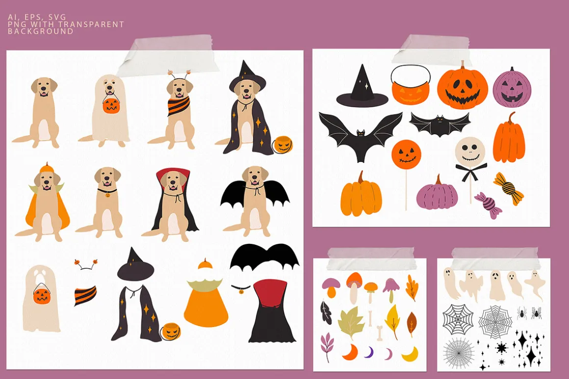 Happy Halloween art set
