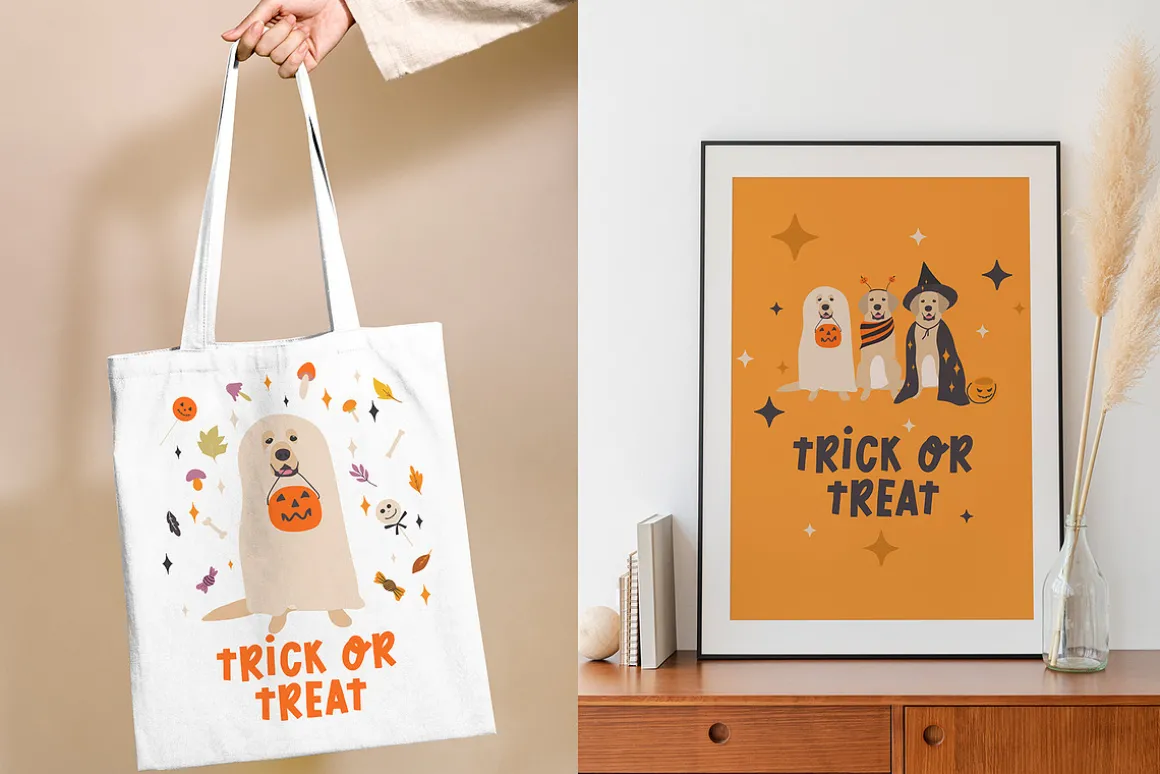 Happy Halloween art set