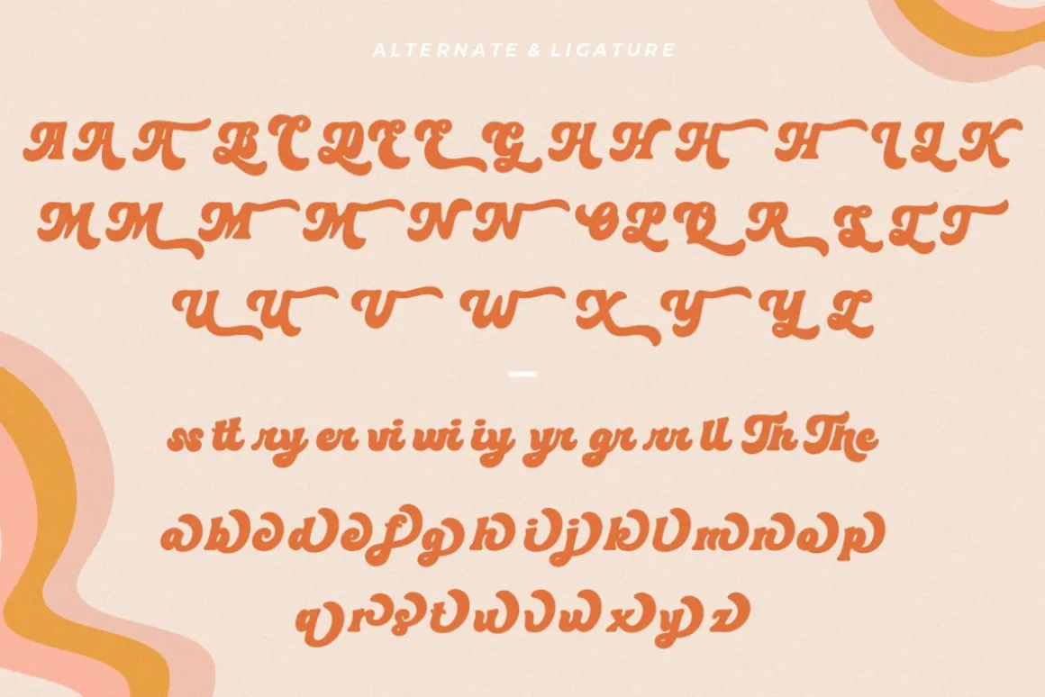 Happy Monday - Retro Groovy Fonts