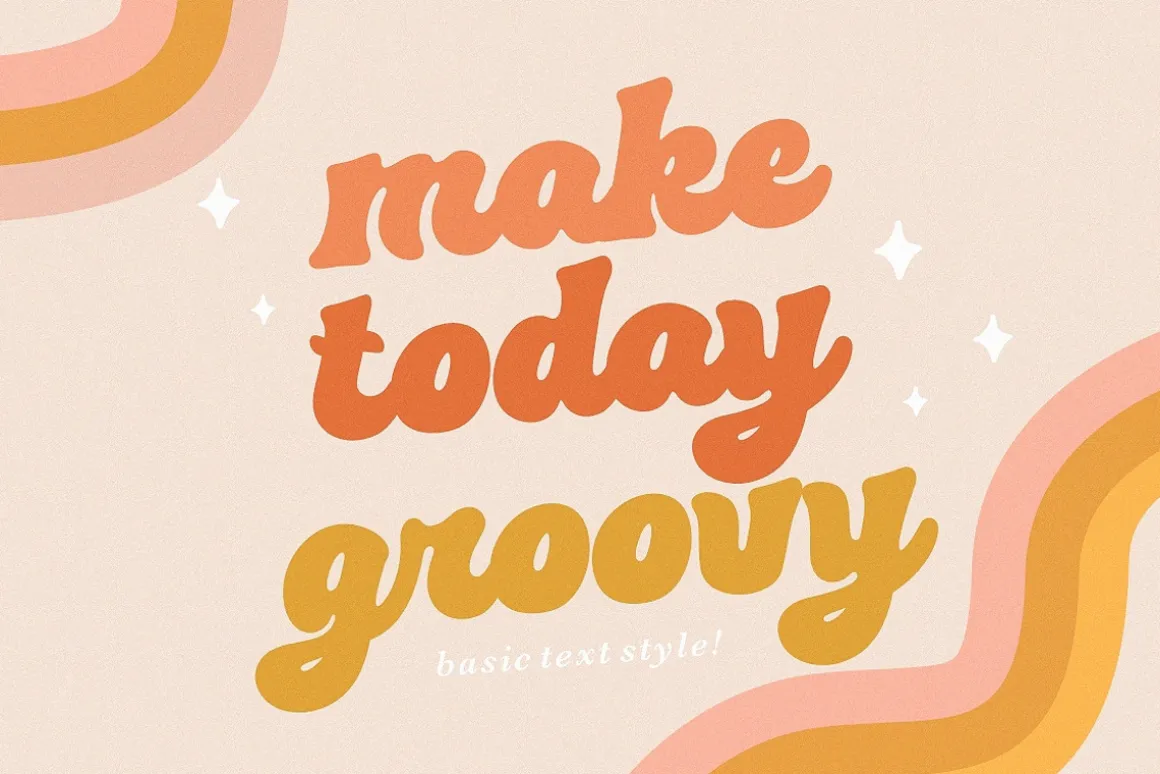 Happy Monday - Retro Groovy Fonts